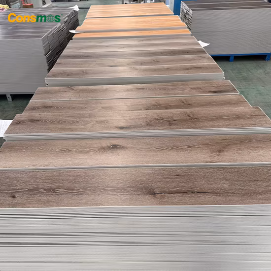 Conception de texture en bois gaufré à chevrons Lvt/PVC/WPC/Rvp/Spc/planche de carreaux de vinyle en plastique stratifié